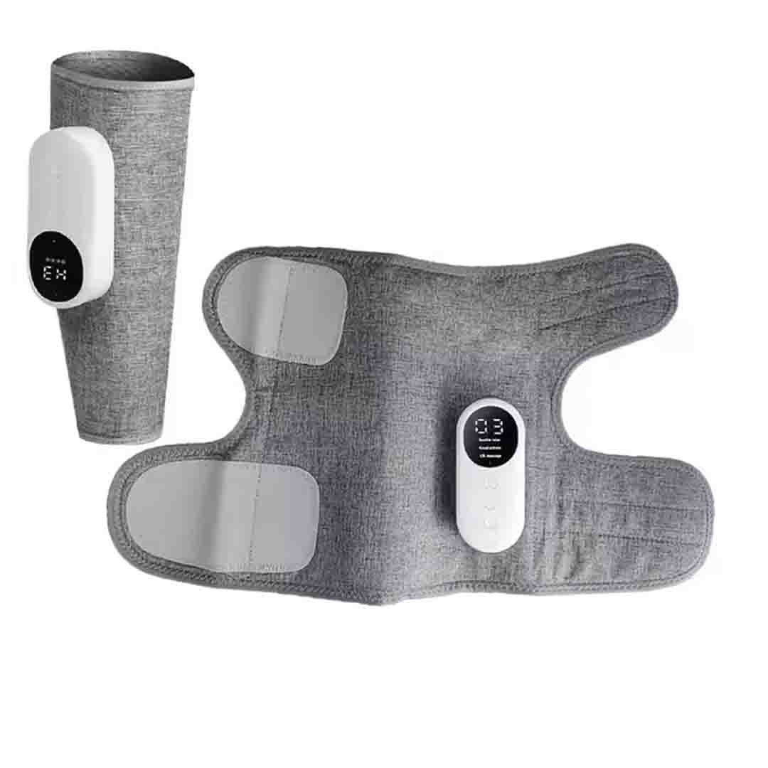 Set 2 Aparate de Masaj cu Incalzire/Compresie pentru Gambe si Picioare, Baterie 1800 mAh, 3 Moduri,