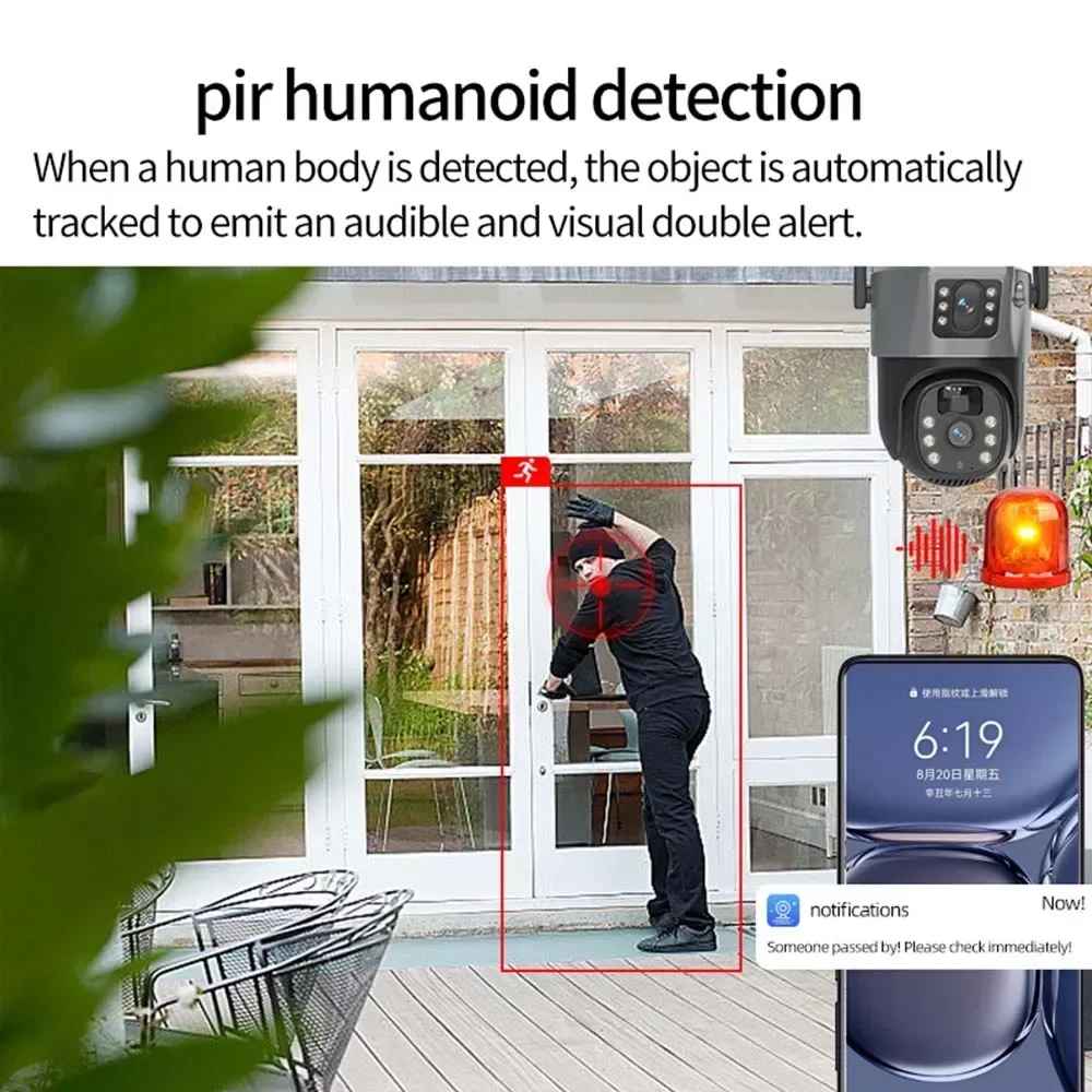 Camera Solara 4G Duala 6MP - cu Slot de Cartela SIM 4G, Viziune Nocturna, IP66 + Card 64GB