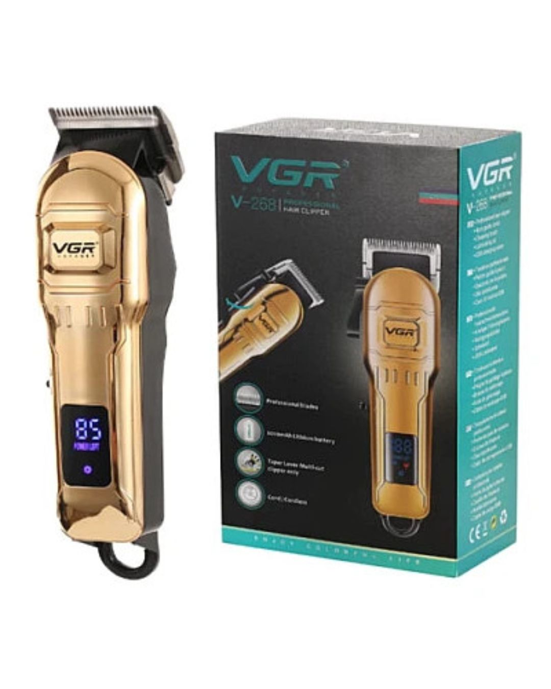 Masina de Tuns VGR V-268 Profesionala – Afisaj LCD si Incarcare USB