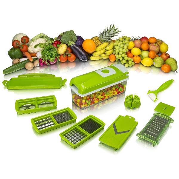 Razatoare de Bucatarie 7 in 1 - Nicer Dicer, cu Accesorii pentru Feliere, Taiere si Depozitare