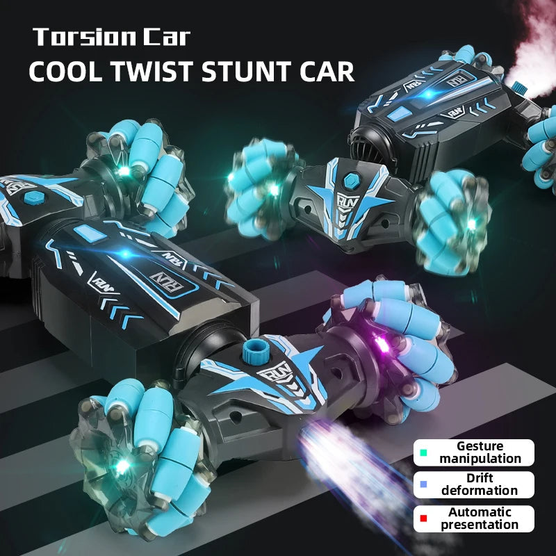 Masinuta RC Control Dual, prin Gesturi si Telecomanda, 30 km/h, Efecte de Lumini