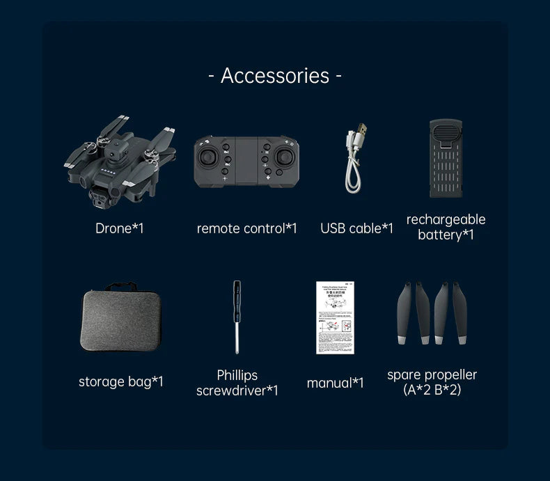 Drona JJRC H117 cu Lumini Schimbatoare, Pozitionare prin Flux Optic, Camera Duala HD, Control APP - 2 Baterii, Negru