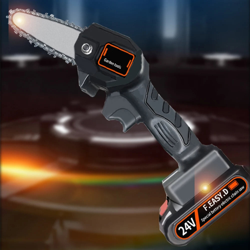 Drujba Electrica Reincarcabila de 4 Inch, 2000RPM, cu 2 Acumulatori 48V si Pila de Ascutit Inclusa