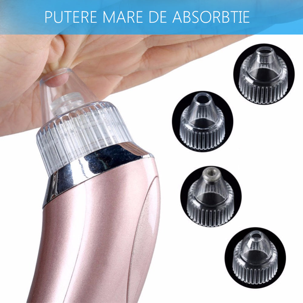 Aspirator Vacuum Facial pentru Curatarea Tenului si a Punctelor Negre Deep Cleaner Pro