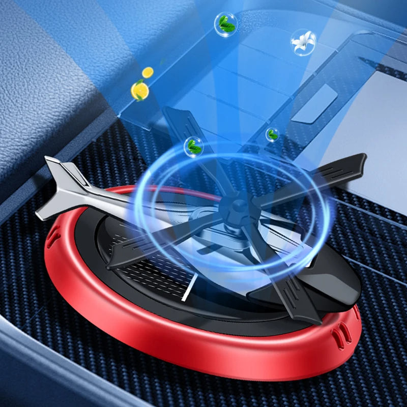 Odorizant Auto Cu Alimentare Solara, Baza Anti-derapanta, model Elicopter, Ulei Esential