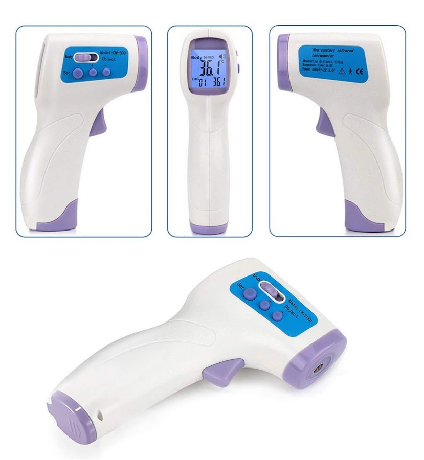 Set Tensiometru de Brat, Pulsoximetru si Termometru Fara Contact