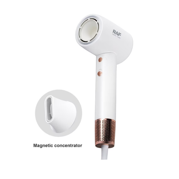 Uscator de Par RAF R423 – 1600W, 3 Trepte de Temperatura, 2 Viteze, Cap Magnetic de Precizie