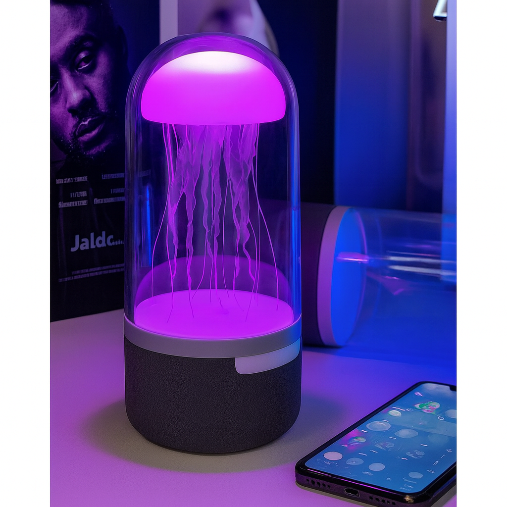 Difuzor Bluetooth Jellyfish - cu Efect Meduza Dinamic, Iluminare LED Multicolora