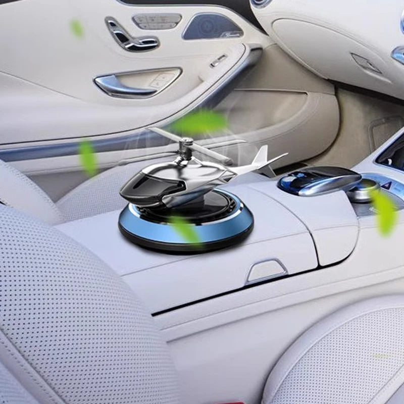 Odorizant Auto Cu Alimentare Solara, Baza Anti-derapanta, model Elicopter, Ulei Esential