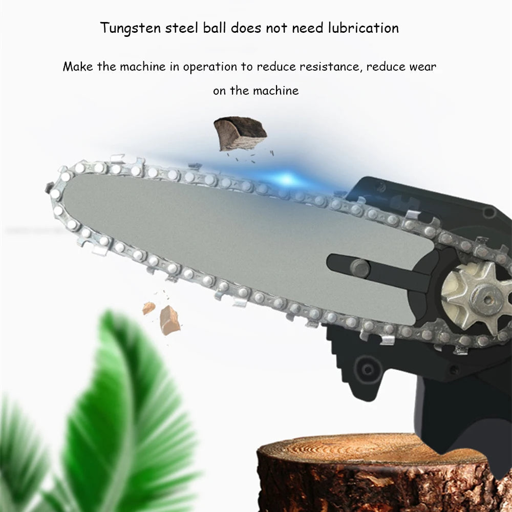 Drujba Electrica de 4 Inch, 48V cu 2 Acumulatori Li-ion 4500mAh, Viteza 2000RPM si Pila de Ascutire Inclusa