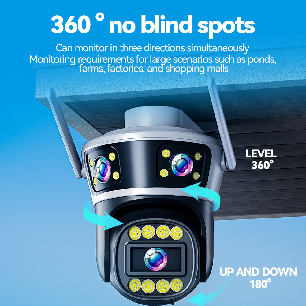 Camera Wireless Tripla AI - WiFi Jortan, 9MP, Night Vision, IP66, Audio Bidirectional, CARD 32GB Inclus