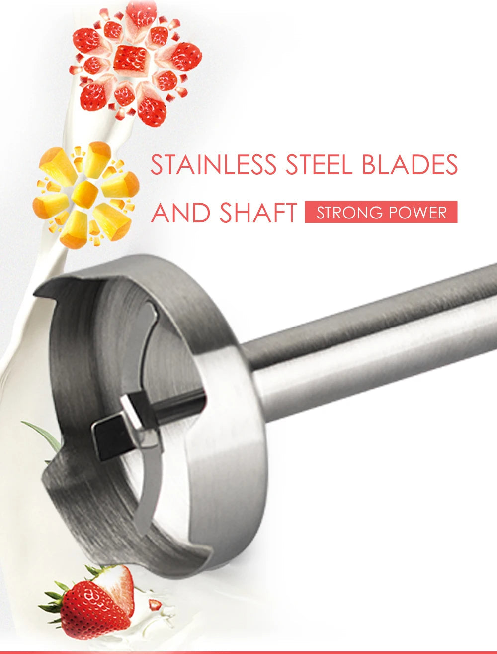 Set Blender de mana 4in1, Multifunctional, Putere 600W, Capacitate 600 ml, R.269, Rosu/Negru