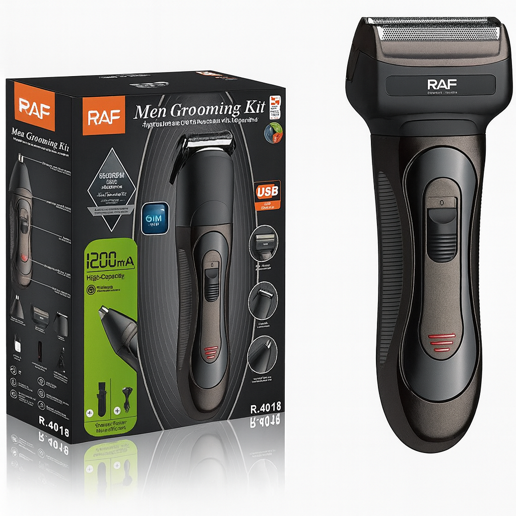 Aparat de Ras Electric RAF R.4018 – Trimmer Integrat, Tehnologie Avansata, Incarcare Type-C