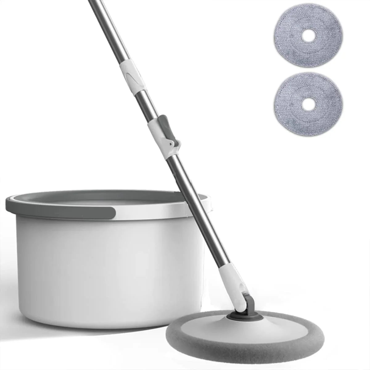 Mop Rotativ cu 2x Rezerve, Functie de Auto-Spalare, cu Robinet de golire + 2 Compartimente