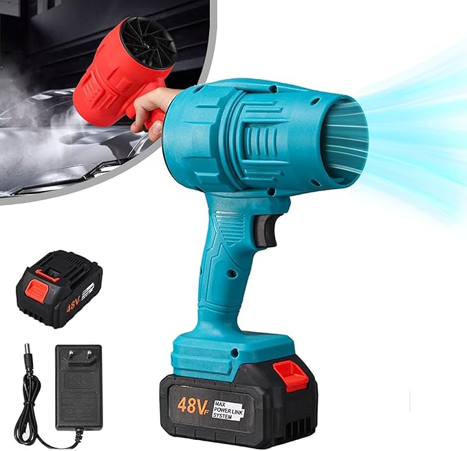 Suflanta Auto Profesionala Turboglass – Uscare Rapida si Curatare Multifunctionala, cu 2 acumulatori 48V