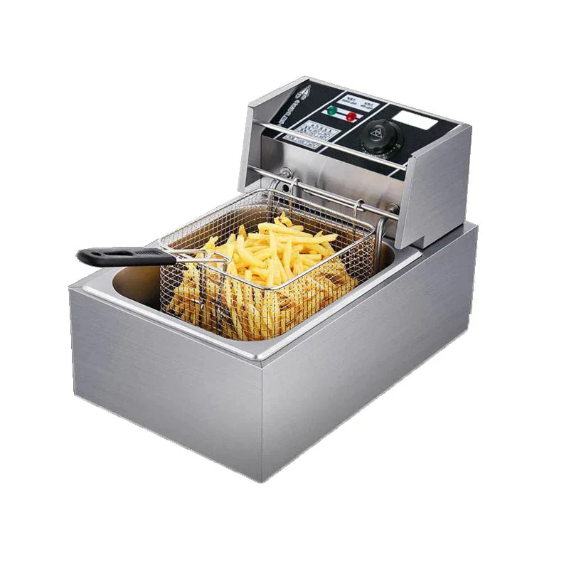 Friteuza Electrica Capacitate - 6 litri din Inox - Uz Profesional sau Personal, Putere 2500W