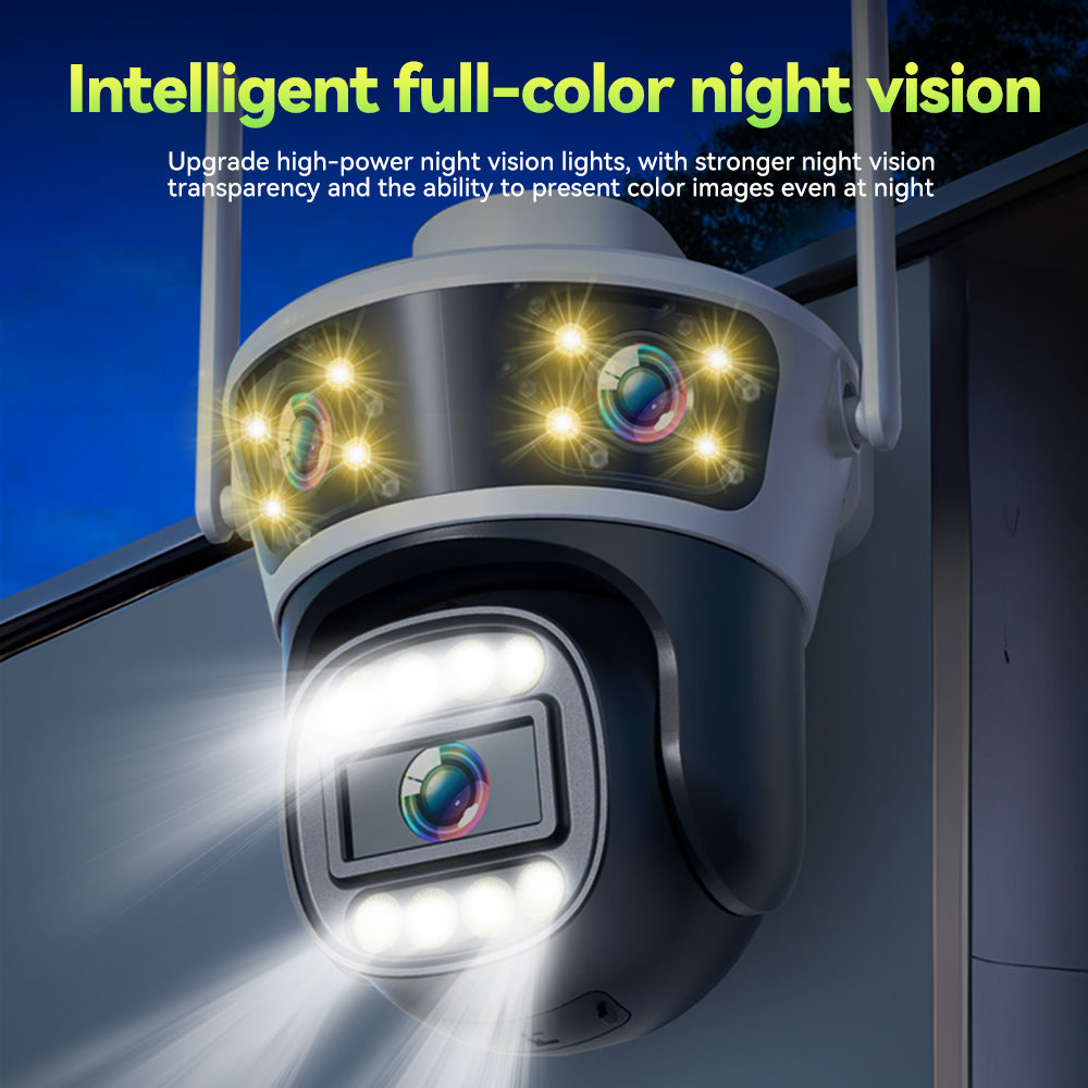 Camera Wireless Tripla AI - WiFi Jortan, 9MP, Night Vision, IP66, Audio Bidirectional, CARD 32GB Inclus