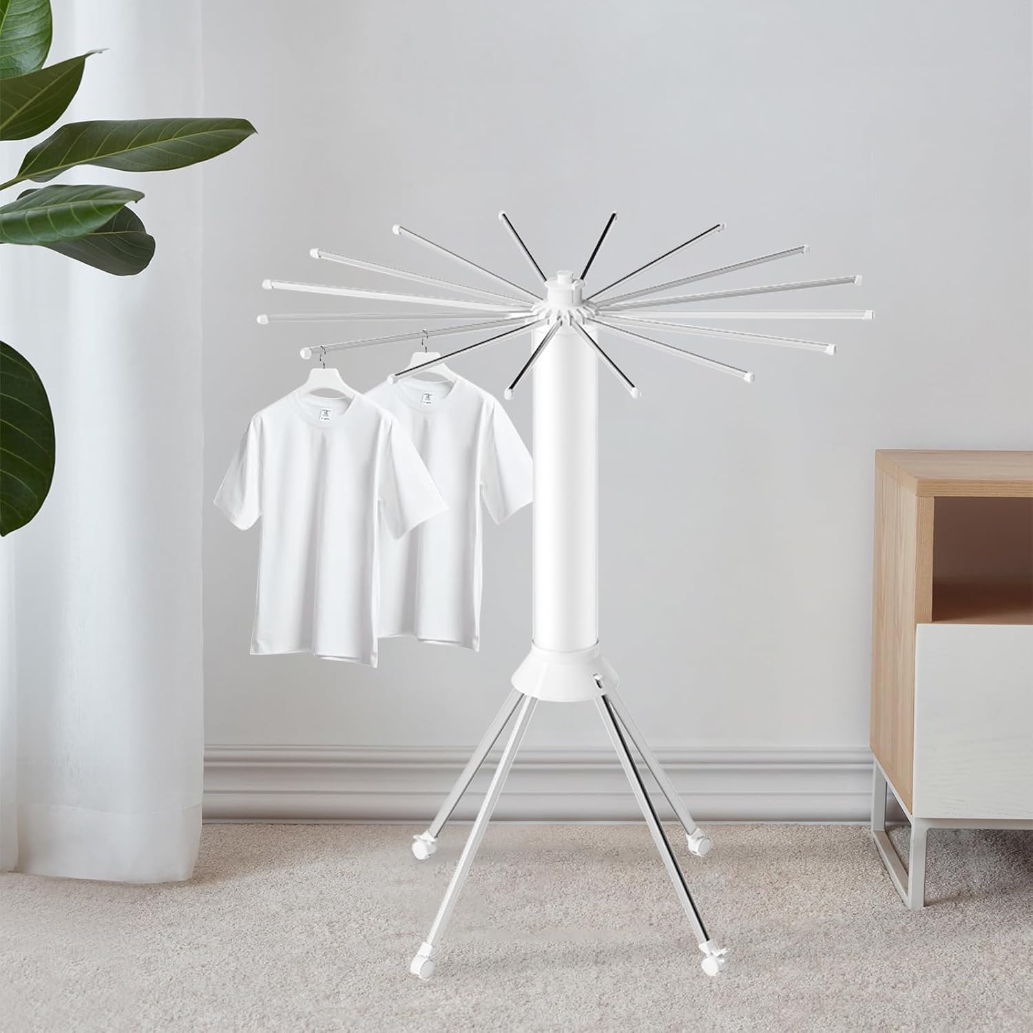 Uscator de Rufe Mobil ProDry – Tip Caracatita, cu Roti si Brate Metalice, Compact si Reglabil,