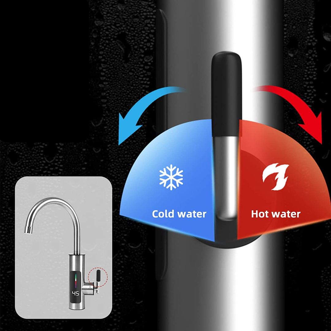 Robinet Instant Apa Calda, IPX4, 360° rotire 3000W, FutureKitchen,