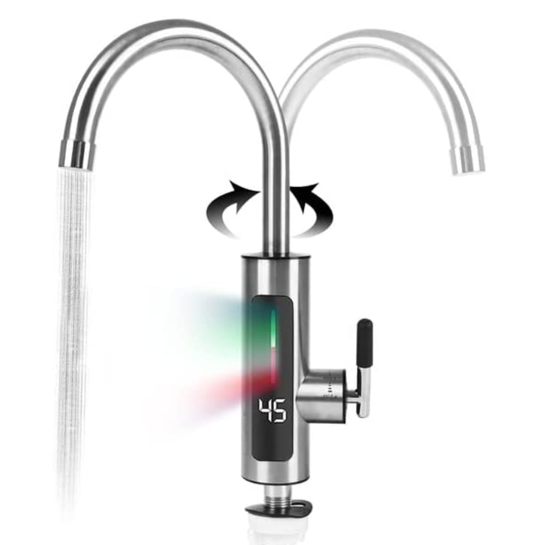 Robinet Instant Apa Calda, IPX4, 360° rotire 3000W, FutureKitchen,