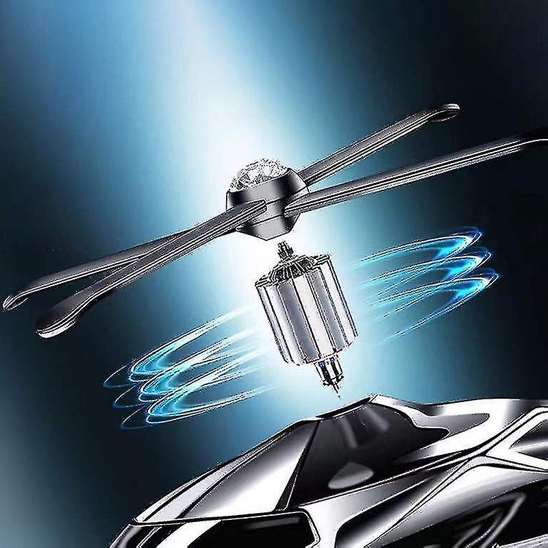 Odorizant Auto Cu Alimentare Solara, Baza Anti-derapanta, model Elicopter, Ulei Esential