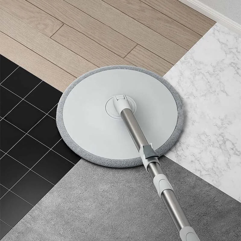 Mop Rotativ cu 2x Rezerve, Functie de Auto-Spalare, cu Robinet de golire + 2 Compartimente