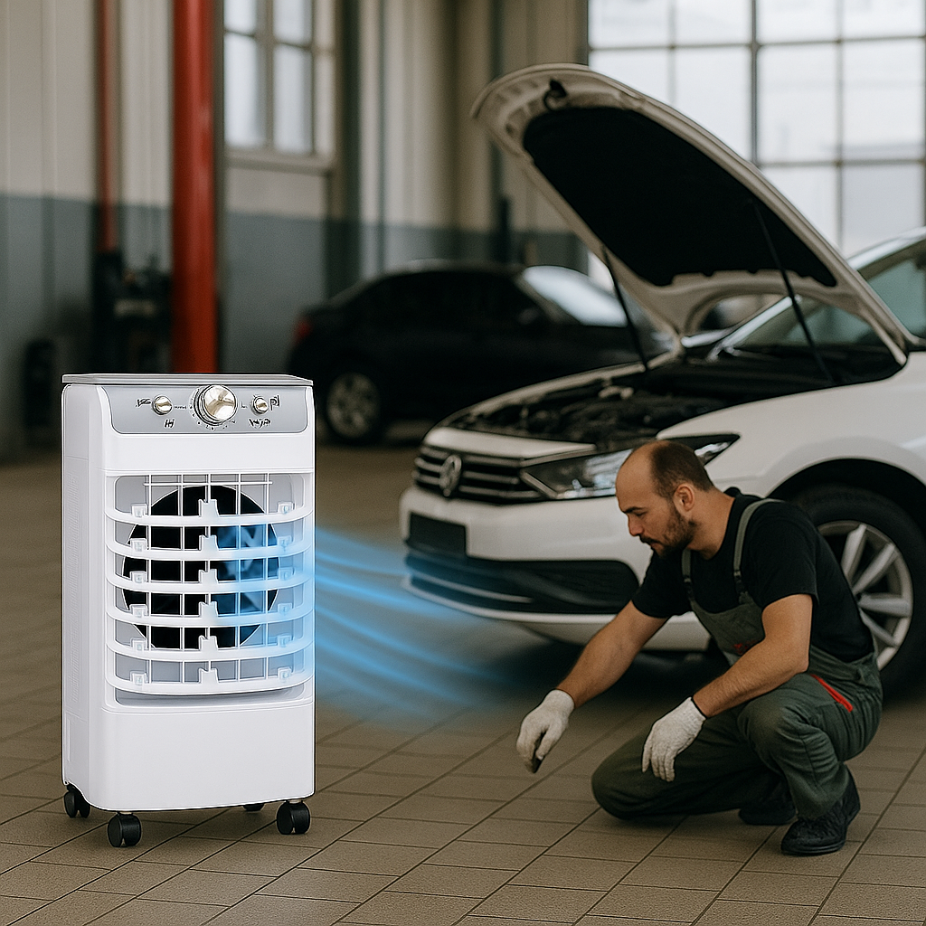 Aer Conditionat Portabil 50W, Rezervor 12L, Racire cu Apa si Gheata, 3 Trepte viteza, 220V