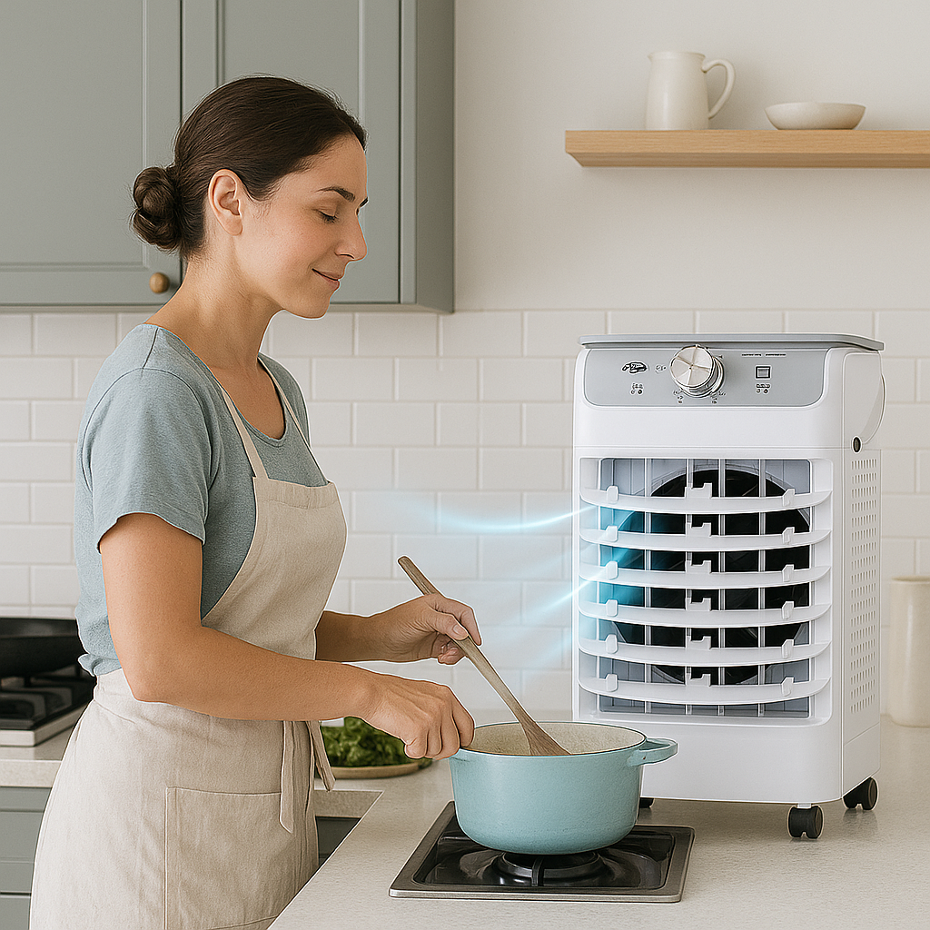 Aer Conditionat Portabil 50W, Rezervor 12L, Racire cu Apa si Gheata, 3 Trepte viteza, 220V