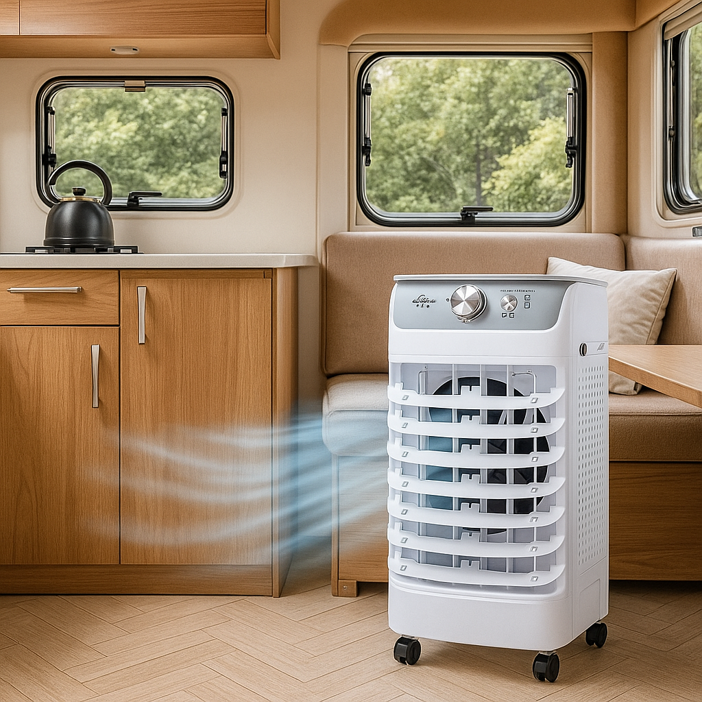 Aer Conditionat Portabil 50W, Rezervor 12L, Racire cu Apa si Gheata, 3 Trepte viteza, 220V