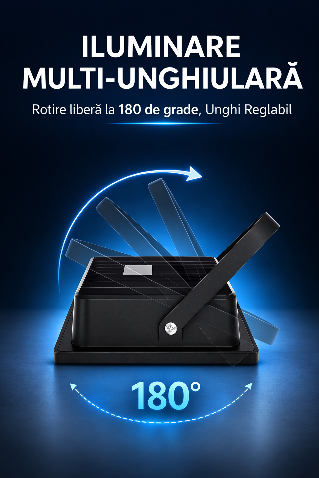 Proiectoare Solare Jortan Exterior LED - de la 50W, la 600W - Panou Inclus, Telecomanda, IP65 Autonomie 12-14h