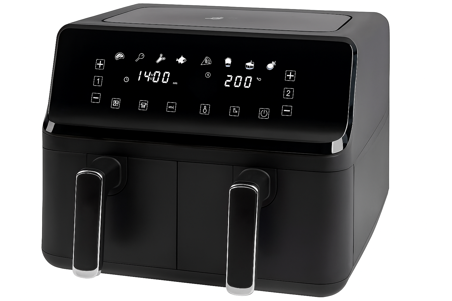 Friteuza Leihmann - Air Fryer Dublu - 3000W, Capacitate 10L - Smart Sensing, cu Cantarire Inteligenta + 100 Hartii Copt Cadou