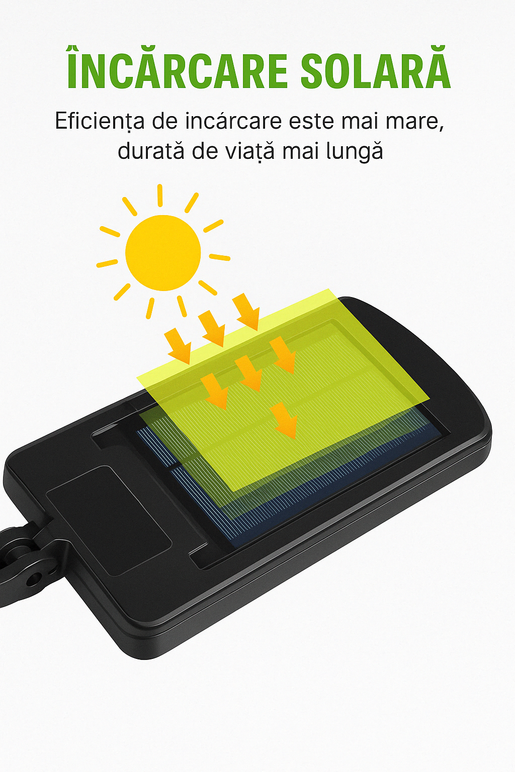 Set 5x Lampa Solara Jortan cu Senzor de Miscare - 8 Celule - 100W, 160 LED-uri COB