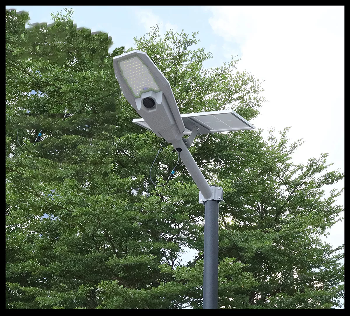 Lampa Solara Stradala LED 1200W Jortan - Panou Fotovoltaic Orientabil, Acumulator Lithium + Telecomanda, IP67