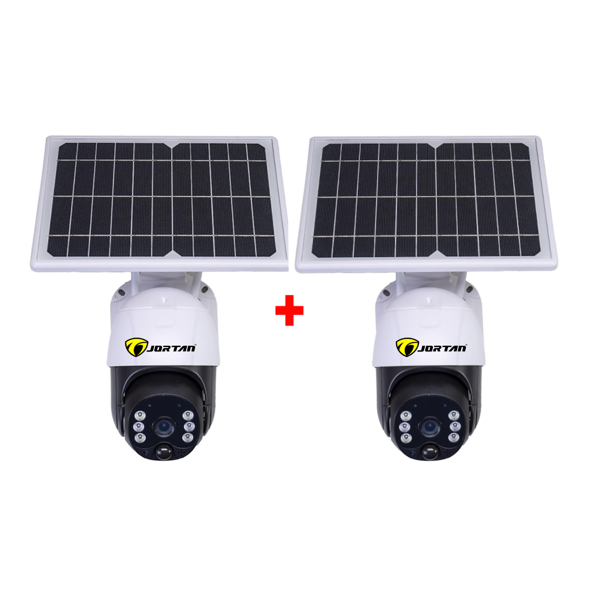 Set 2 Camere Wireless 3MP - Detectie Miscare, cu Panou Solar - 1080P, Wi-Fi, 2 Carduri 64GB incluse