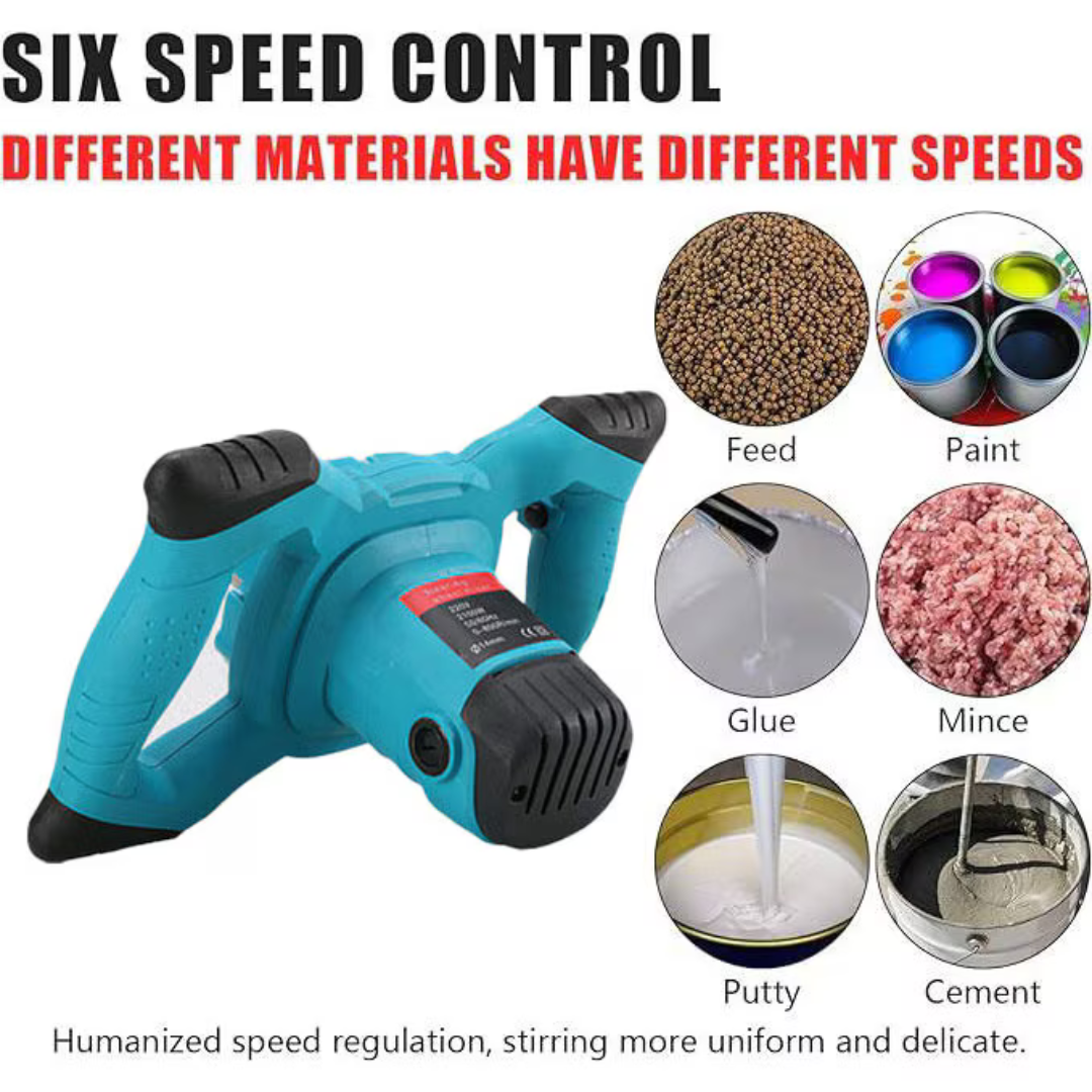 Mixer Electric 2100W EasyMixx, 6 Viteze, Vopsea si Furaje, Maner Ergonomic, pentru Mortar,