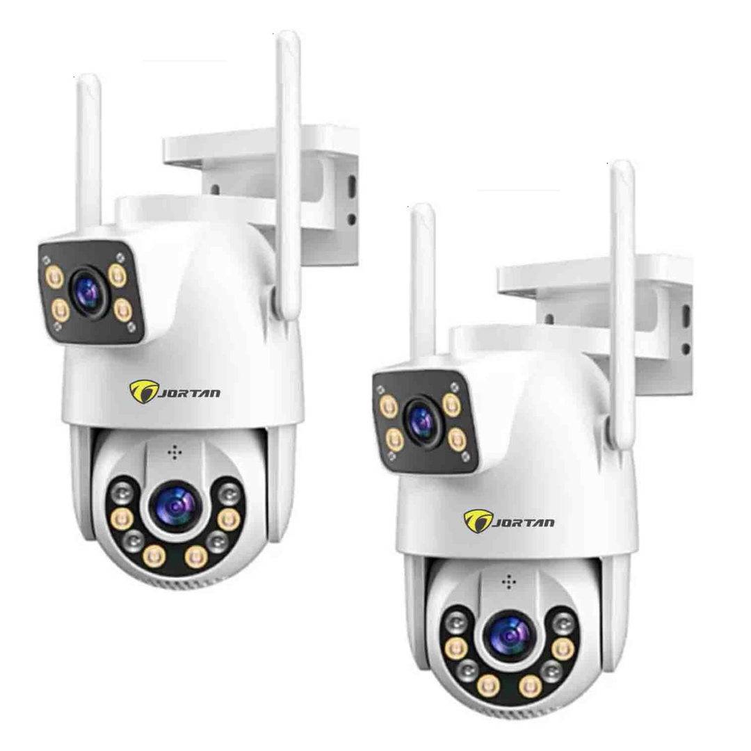 Set 2 Camere Wi-Fi/LAN Jortan 9697QJ, 6MP, Vizualizare Color Noaptea, PTZ, 2 Carduri 64GB Incluse