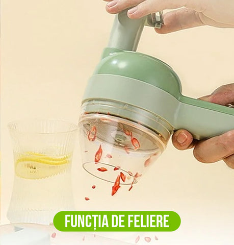 Tocator Electric Gatling 4 in 1, pentru Alimente si Legume