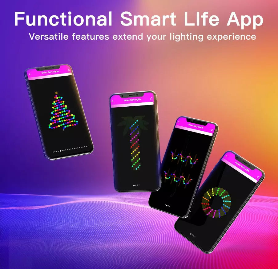 SET 2x Banda Smart LED - RGB WiFi 5 Metri - Control Vocal 16M Culori, Reactie Sonora