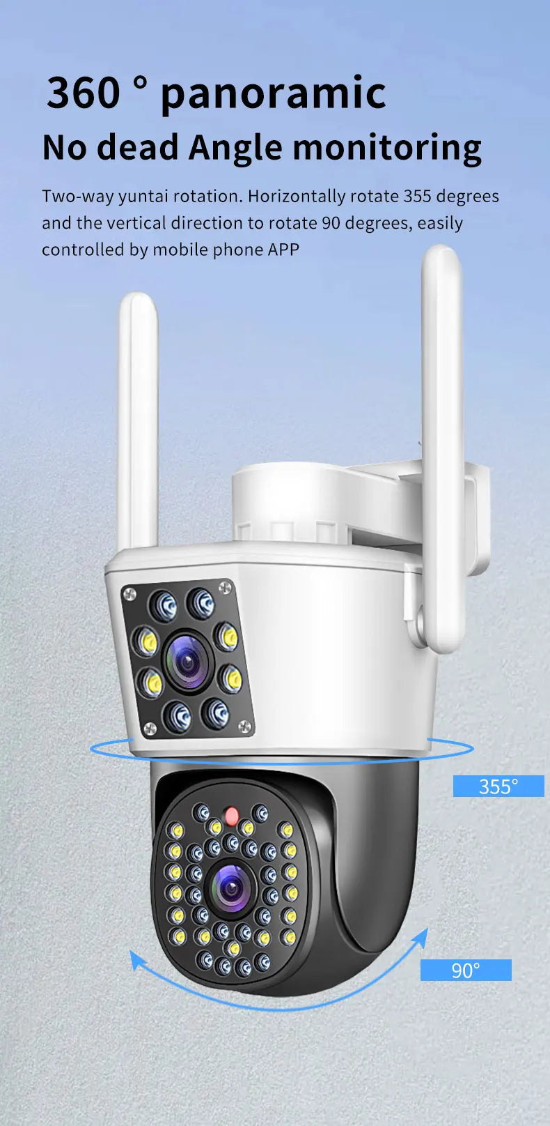 Set de Securitate Jortan - 4 Camere 6MP Full HD 4K, Viziune Nocturna Avansata, 4 Carduri de 32GB