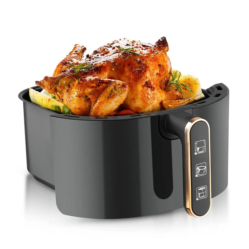 Friteuza cu Aer Cald - Air Fryer RAF- 6L, Control Tactil, cu functie AirCrisp, 1500W, Negru