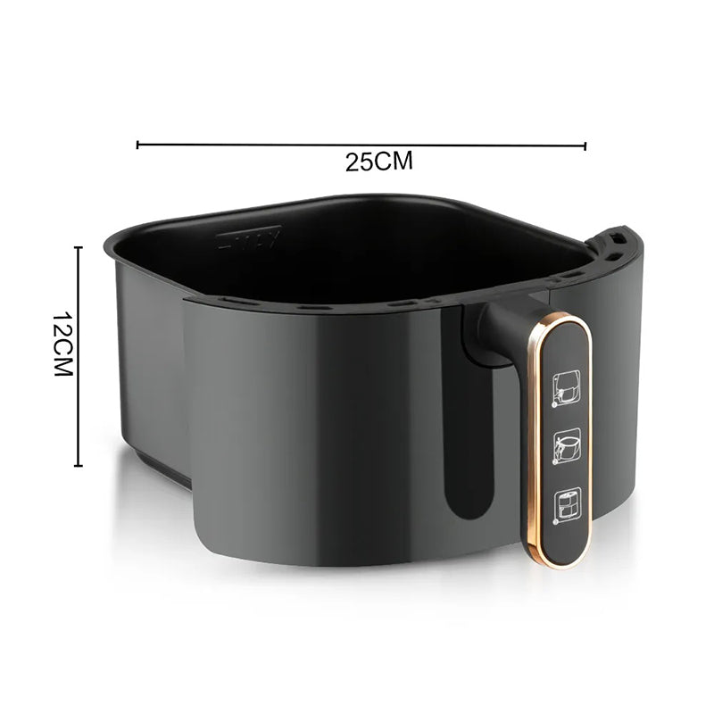 Friteuza cu Aer Cald - Air Fryer RAF- 6L, Control Tactil, cu functie AirCrisp, 1500W, Negru
