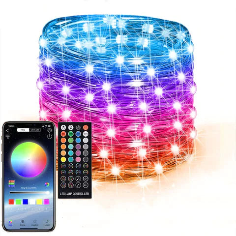 SET 2x Banda Smart LED - RGB WiFi 5 Metri - Control Vocal 16M Culori, Reactie Sonora