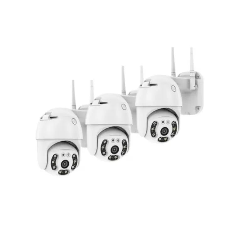 Set 3 Camere Wireless 2MP FULLHD, 360° Pan-Tilt + 3 Carduri 64GB
