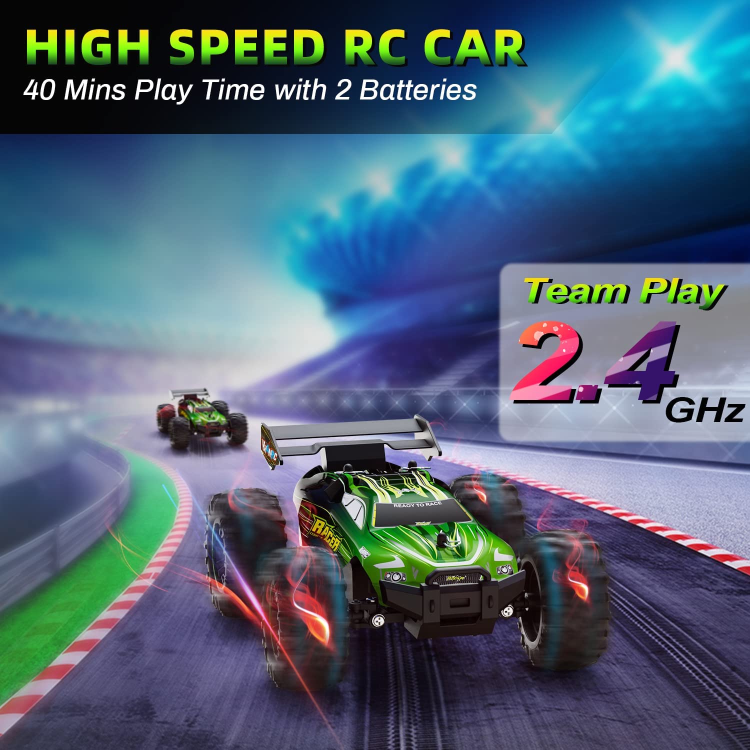 Masina RC Off-road KYAMRC Anvelope din Cauciuc, Amortizor cu Telecomanda 2.4G