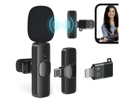 Microfon Wireless K8 - Lavaliera pentru Telefon, Conector USB Type C/iPhone