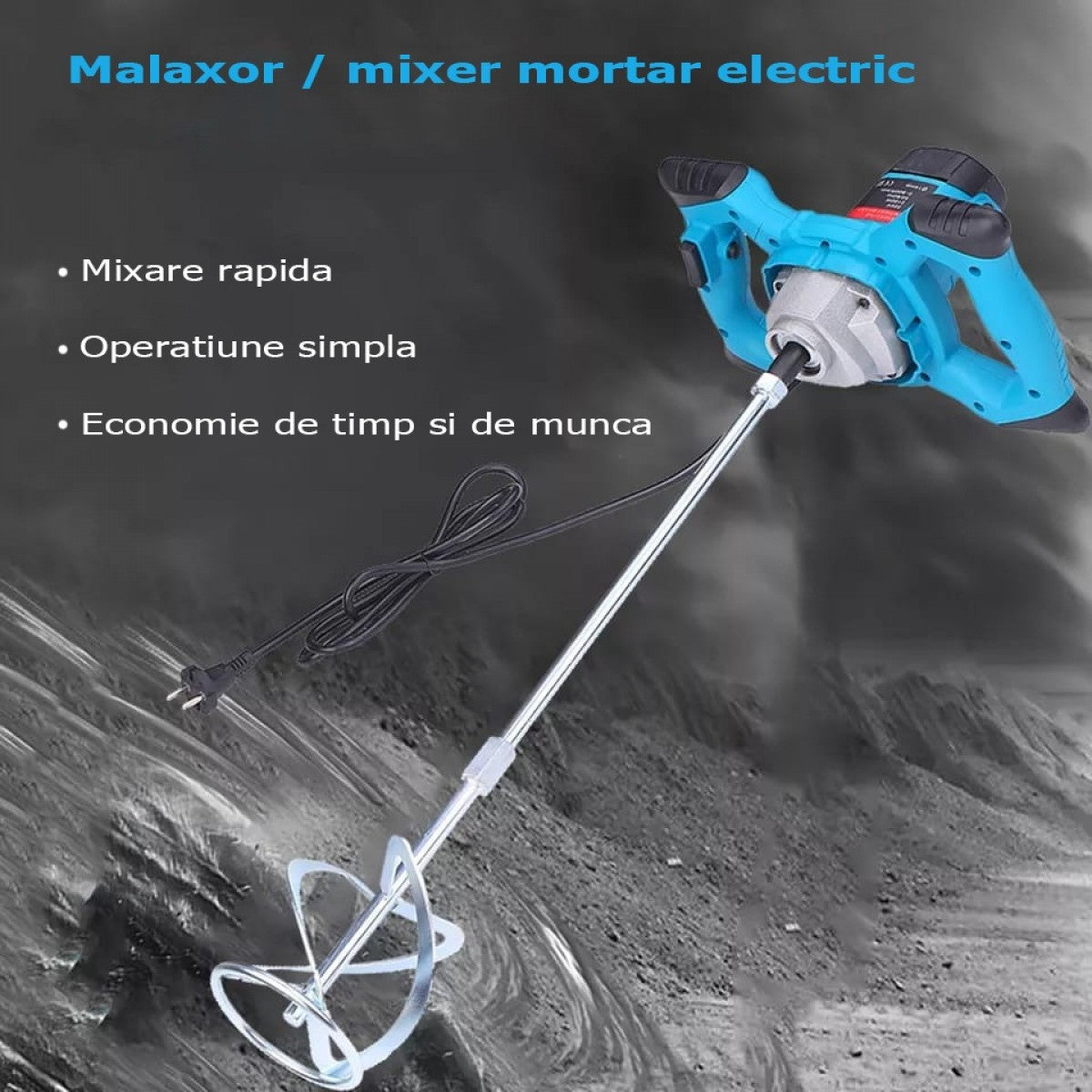 Mixer Electric 2100W EasyMixx, 6 Viteze, Vopsea si Furaje, Maner Ergonomic, pentru Mortar,