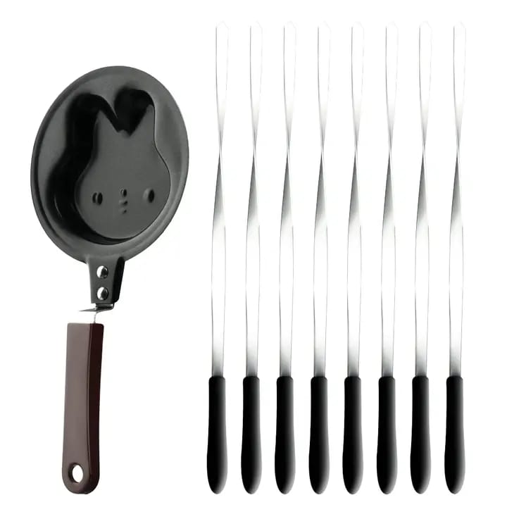 Gratar Electric Vertical RAF, 1200W, Fara Fum, 8 Frigarui Rotative din Otel