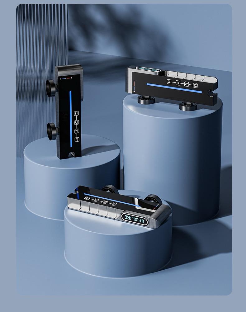 Set Baterie Coloana de Dus EliteWave - Tip Ploaie, Control Termostatic, Afisaj LED, Rotire 360°, 4 Moduri de Pulverizare