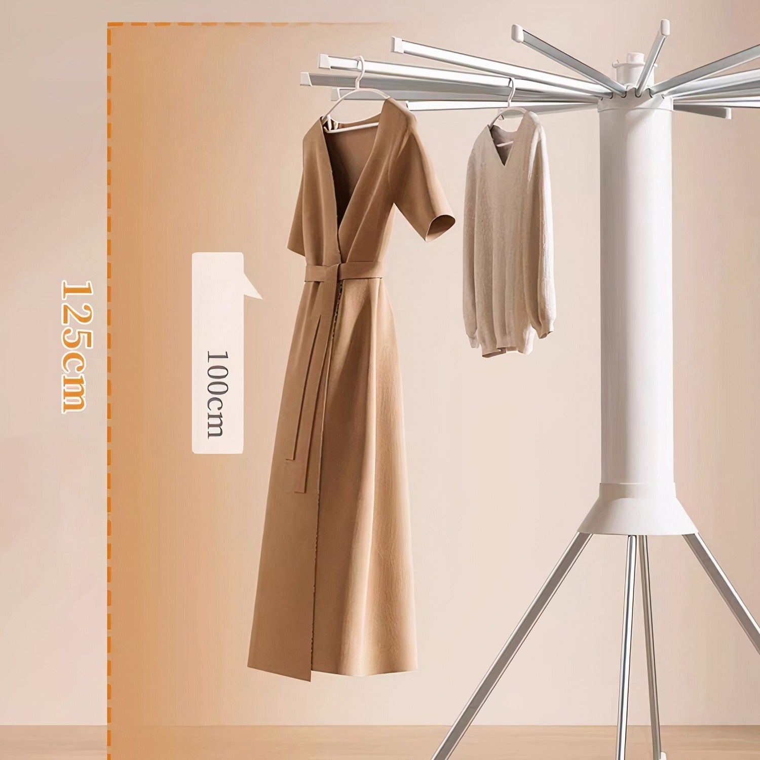 Uscator de Rufe Mobil ProDry – Tip Caracatita, cu Roti si Brate Metalice, Compact si Reglabil,