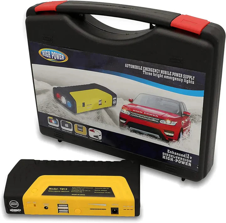 Robot Portabil de Pornire Auto, Jump-Starter cu Acumulator 60000mAh, Redresor 12V